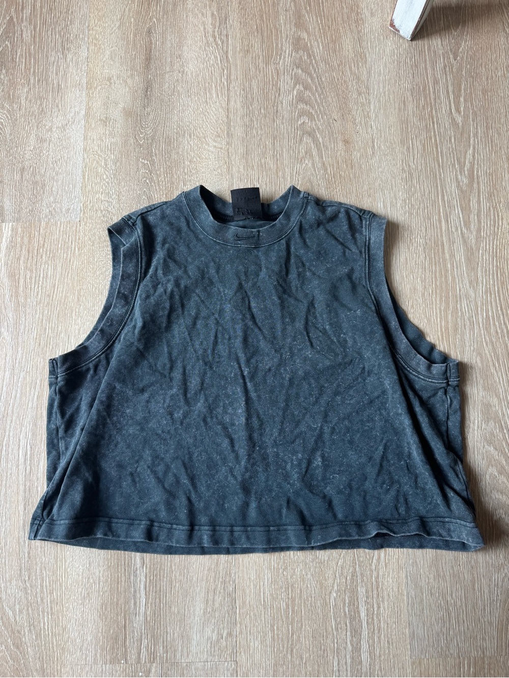 Nike Washed Black Sleeveless Crop Top
